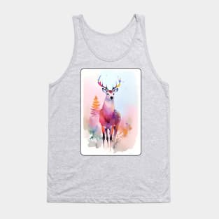 Deer Watercolor Portrait 2 Tank Top